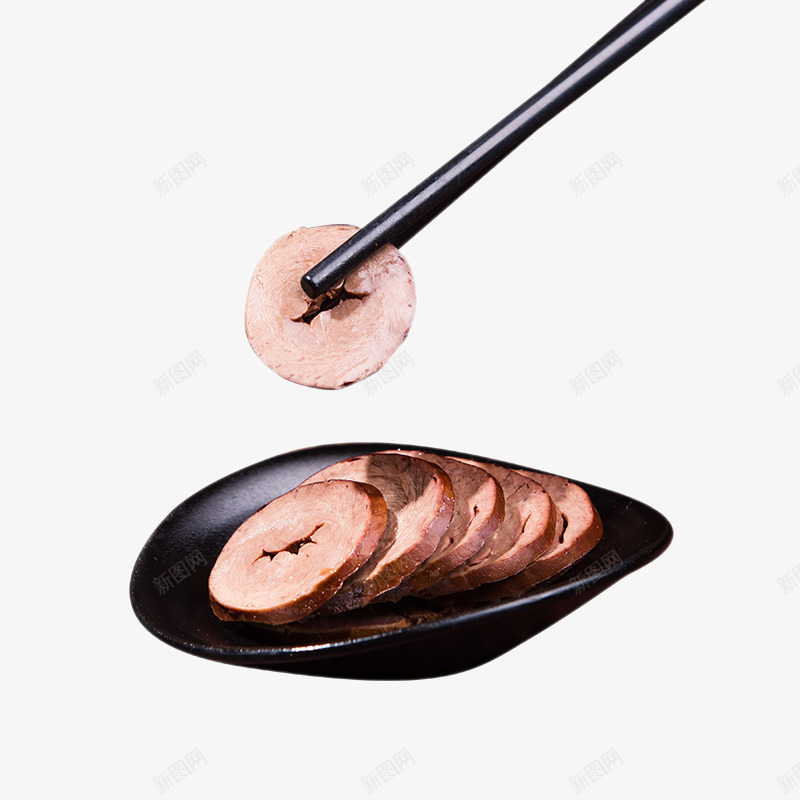 筷子夹肉片png免抠素材_88icon https://88icon.com 实物 盘子 筷子 肉