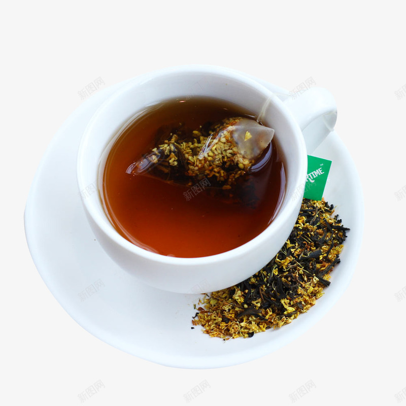 红茶桂花茶png免抠素材_88icon https://88icon.com 养胃健脾 桂花茶 特色红茶 红茶花茶