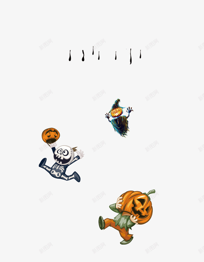万圣节南瓜人png免抠素材_88icon https://88icon.com 万圣节 南瓜头 稻草人