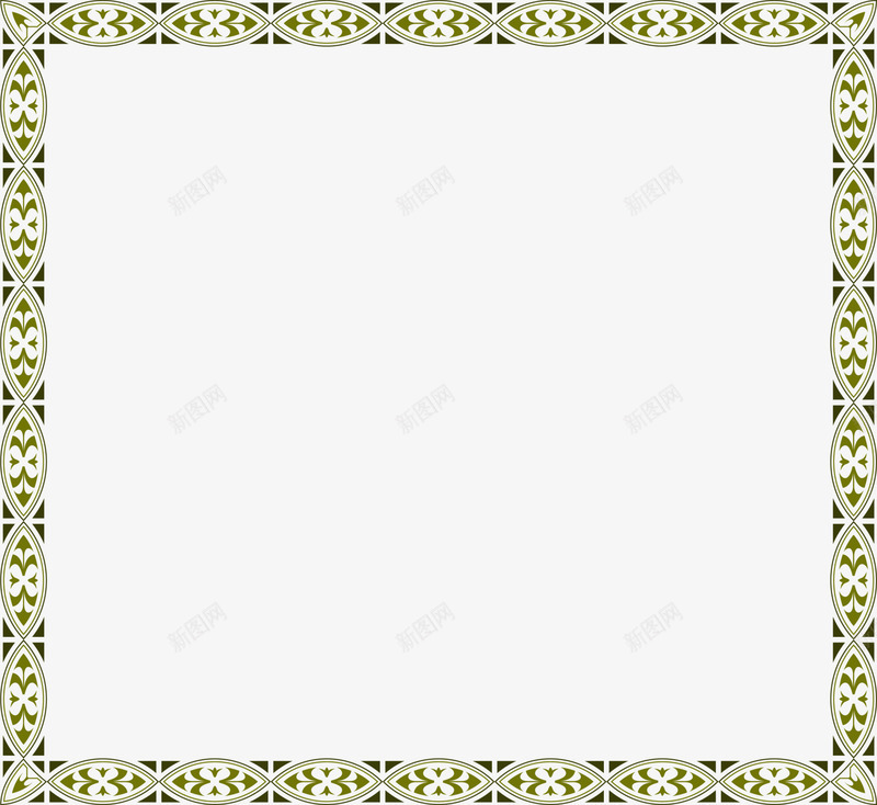 绿色花纹框架png免抠素材_88icon https://88icon.com 图案 复古 框架 清新 简约 绿色 花纹 边框纹理