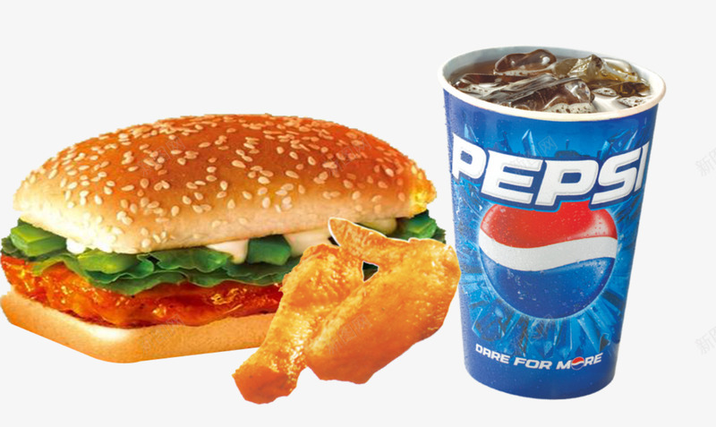板烧汉堡png免抠素材_88icon https://88icon.com PNG元素 免费下载 可乐 套餐 板烧鸡腿堡 烤翅