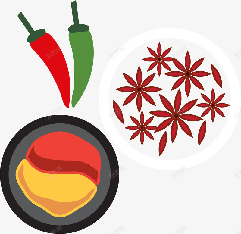 手绘厨房用料图案矢量图ai免抠素材_88icon https://88icon.com 厨房用料 图案 手绘 矢量图