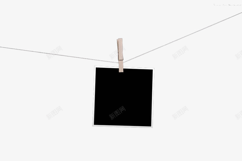 黑色相片纸png免抠素材_88icon https://88icon.com 夹子 日用品 相片夹子 相片纸 装饰 黑色
