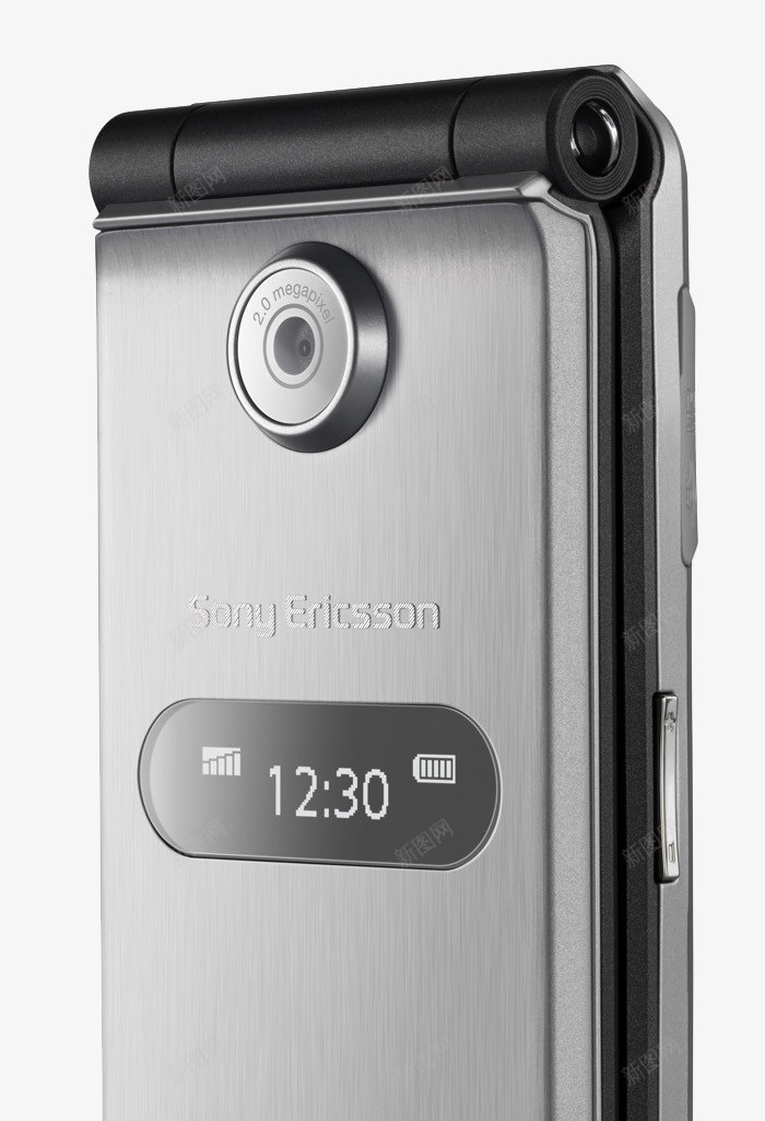 翻盖手机png免抠素材_88icon https://88icon.com 产品实物 通信电话 银灰色 高清摄像头