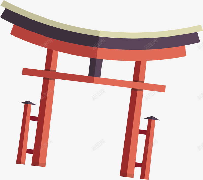 复古式的大门矢量图ai免抠素材_88icon https://88icon.com 中国风 创意 卡通 复古 大门 彩色 手绘 简约 矢量图