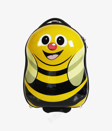 ABS拉杆儿童箱png免抠素材_88icon https://88icon.com 产品实物 儿童旅行箱 小黄蜂 拉杆箱 童趣