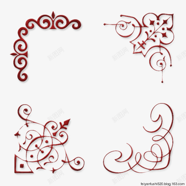 花边边角png免抠素材_88icon https://88icon.com 素材 花边 边角