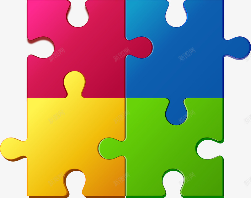 红黄蓝绿拼图png免抠素材_88icon https://88icon.com png png图片 免抠 拼图 拼起来 红色 绿色 蓝色 黄色