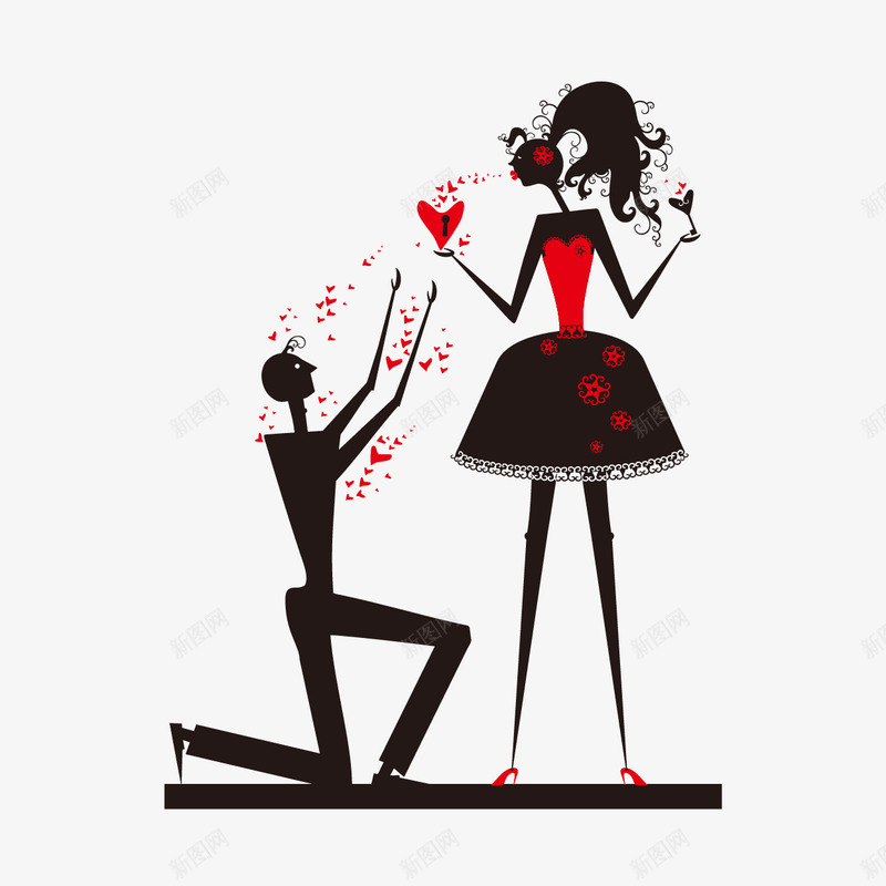 求婚的情侣png免抠素材_88icon https://88icon.com 女孩 情侣 抽象人物 求婚 爱心浪漫 男孩