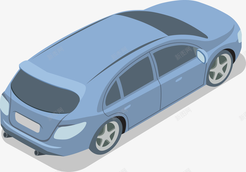 卡通蓝色小车png免抠素材_88icon https://88icon.com 交通工具 卡通 小车 矢量图案 蓝色 装饰图案