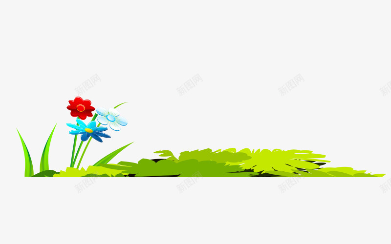 卡通手绘草丛花朵插画png免抠素材_88icon https://88icon.com 卡通 卡通花朵 手绘草丛 插画 花朵 鲜花