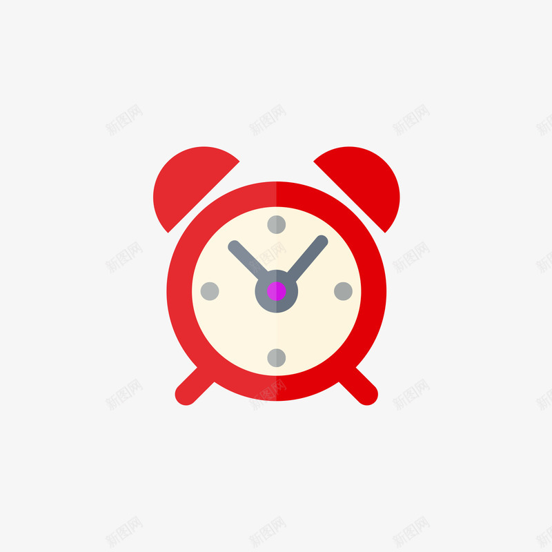 红色的闹钟png免抠素材_88icon https://88icon.com 日用 灰色 矢量闹钟 红色 闹钟