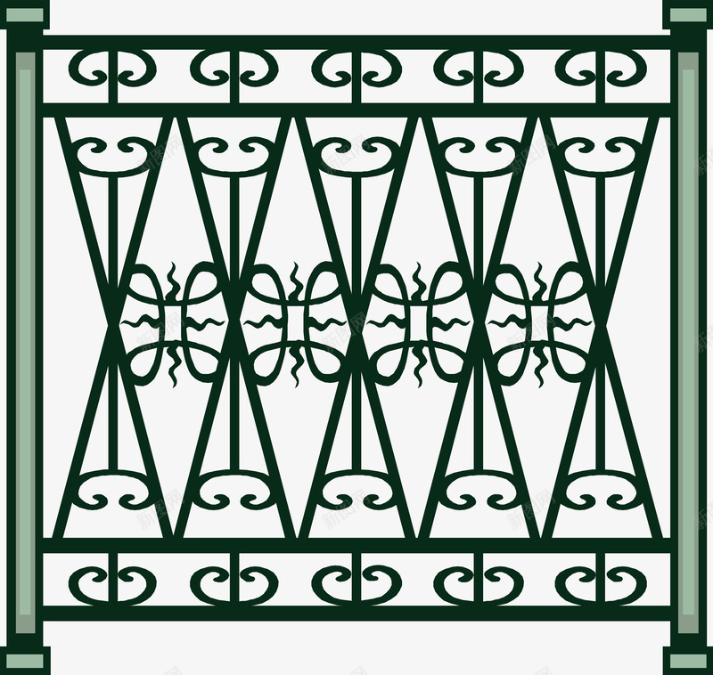 欧式花纹铁围栏png免抠素材_88icon https://88icon.com 古典 围栏 护栏 栅栏 欧式 欧式围栏 花纹 铁制围墙 铁围栏 铁材质 铁艺 铁门 锻造