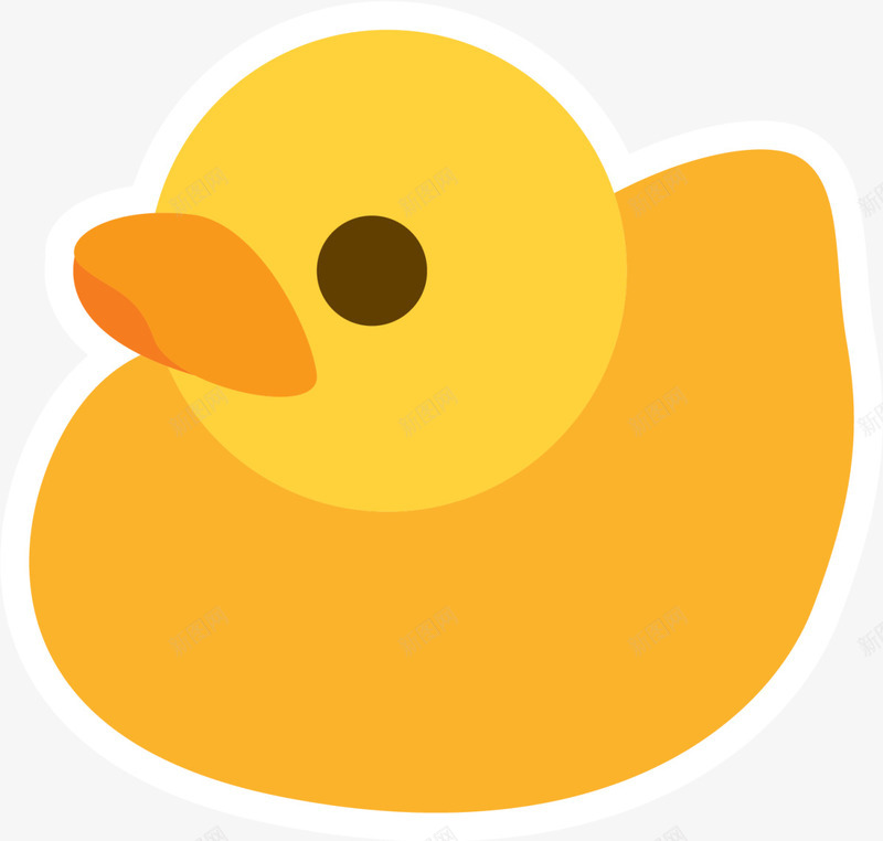 卡通扁平可爱小黄鸭png免抠素材_88icon https://88icon.com 儿童玩具 小鸭子 小黄鸭 游戏 玩耍 童年 童趣