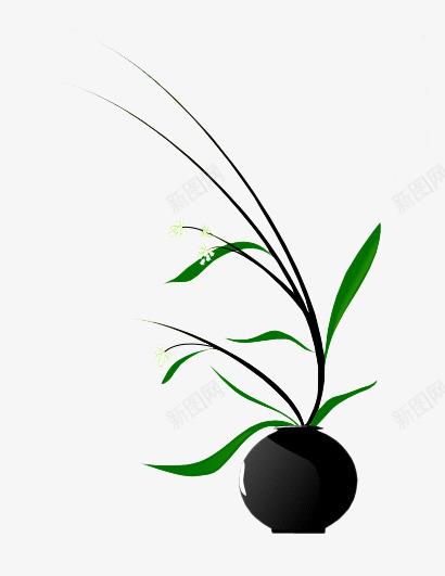 家居装饰花png免抠素材_88icon https://88icon.com 家居 绿叶 花 花瓶 装饰