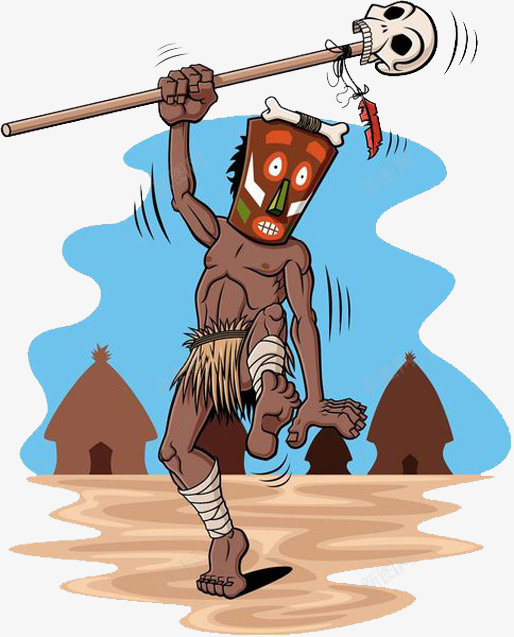 手绘插图萨满法师驱法png免抠素材_88icon https://88icon.com 原生态 巫师 手绘插图 法师驱法 神秘魔法 萨满