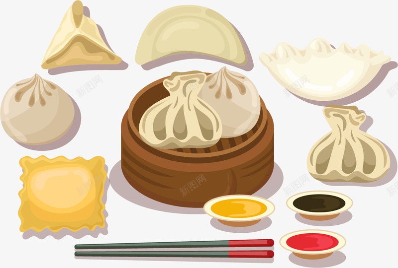 饺子馆的小吃png免抠素材_88icon https://88icon.com 中国食物 小吃 特色食物 饺子 饺子馆