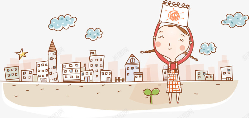 拿着本子的女孩png免抠素材_88icon https://88icon.com 城市 女孩 本子