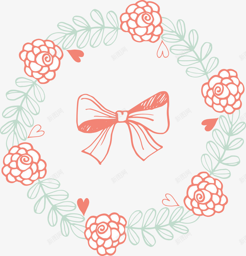 复古手绘素描圆形框架蝴蝶结矢量图ai免抠素材_88icon https://88icon.com 圆形框架蝴蝶结 复古手绘 素描 矢量图