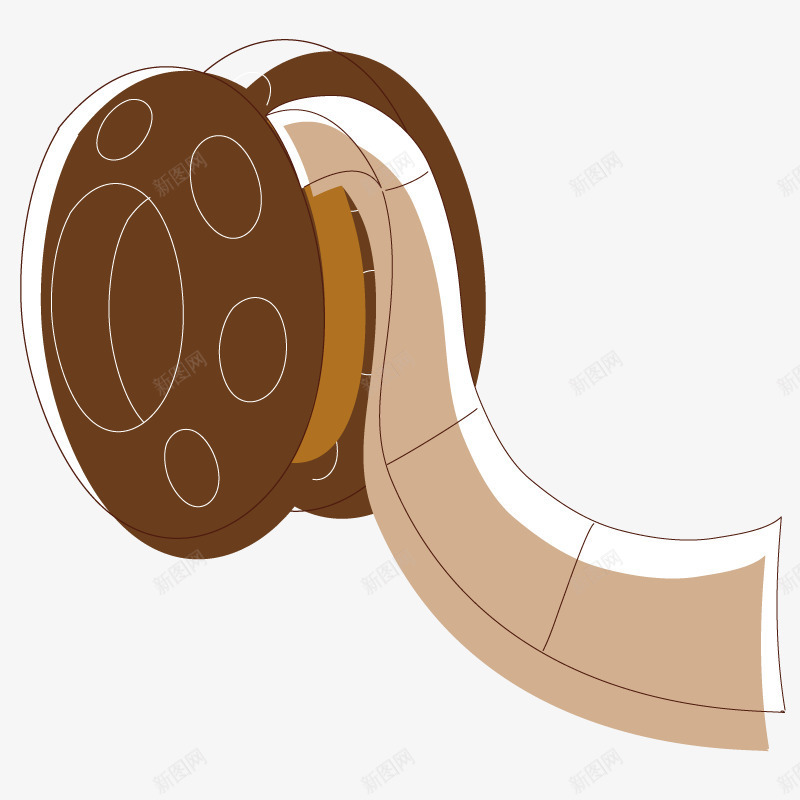 影音播放带字png免抠素材_88icon https://88icon.com 工具 形状 影带 手绘 模型 物品
