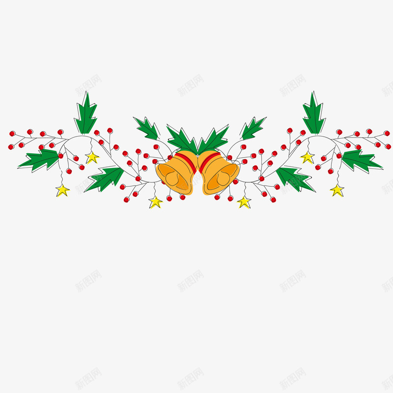 红绿黄色铃铛圣诞边框矢量图ai免抠素材_88icon https://88icon.com 圣诞 圣诞边框 红色 绿色 节日边框 铃铛 黄色 矢量图