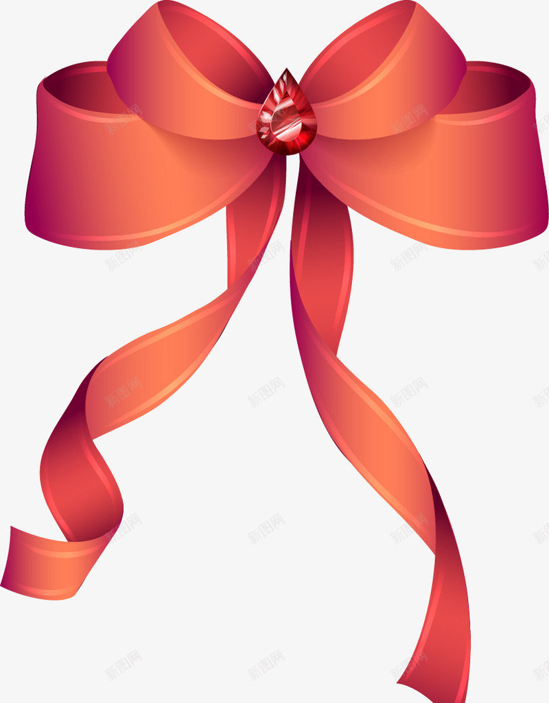 手绘精美红色蝴蝶结png免抠素材_88icon https://88icon.com 写实 手绘 精美 红色 绸缎 蝴蝶结