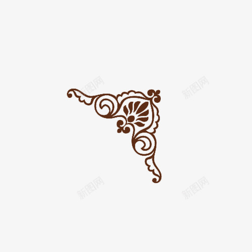 边角棕线条装饰png免抠素材_88icon https://88icon.com 棕 线条 装饰 边角