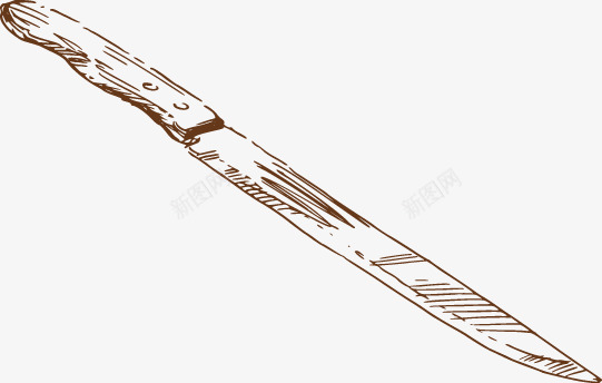 手绘速写素描插图厨房用具小刀png免抠素材_88icon https://88icon.com 厨房用具 家居用品 小刀 手绘 素描插图 速写