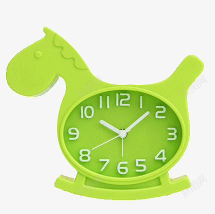 小马闹钟实物图png免抠素材_88icon https://88icon.com 卡通闹钟 小马钟表 童趣小闹钟 绿色闹钟