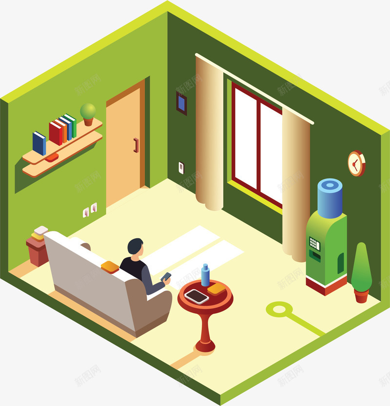 立体效果家装模型矢量图ai免抠素材_88icon https://88icon.com 家装 家装效果 家装模型 矢量png 立体效果 立体模型 矢量图