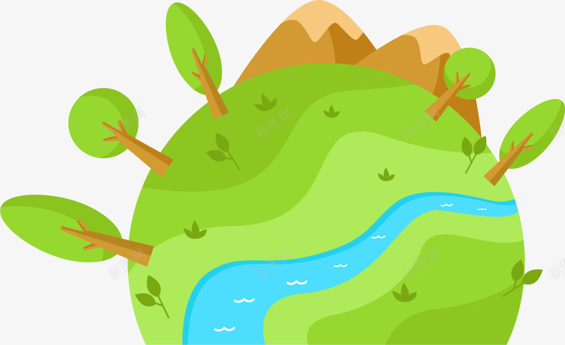 绿色卡通植物地球png免抠素材_88icon https://88icon.com 世界环境日 地球 植物 爱护环境 环保 生态循环 绿化 自然