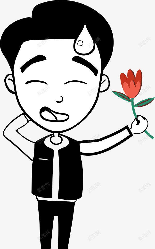 害羞人物png免抠素材_88icon https://88icon.com 求婚 求爱 男人 男孩