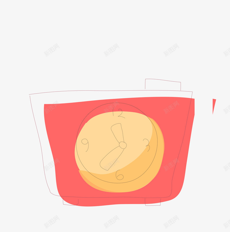 摆式小闹钟手绘图png免抠素材_88icon https://88icon.com 手绘图 指针 数字 时间 简笔 线条 钟表 闹钟