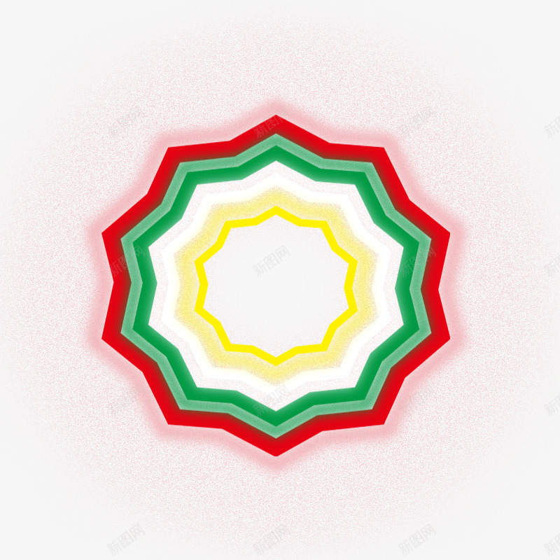多角形圈圈png免抠素材_88icon https://88icon.com 多色圈圈 彩色 效果素材 装饰背景