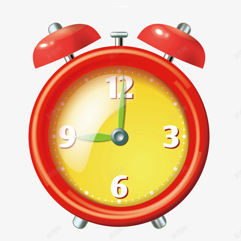 红色卡通小闹钟闹铃png免抠素材_88icon https://88icon.com 卡通 小闹钟 红色 闹铃