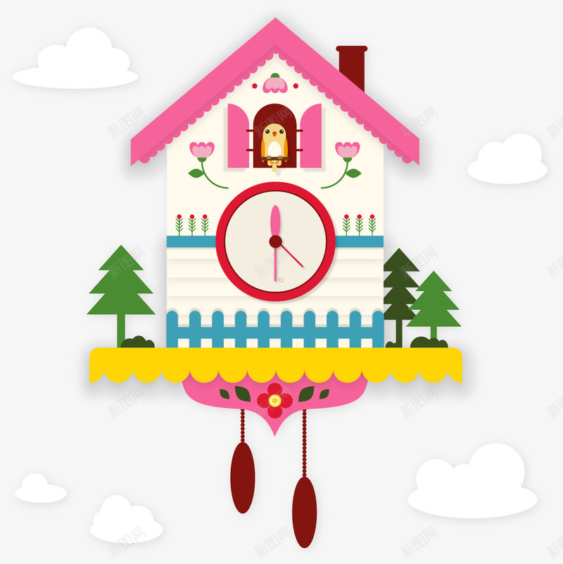 猫头鹰钟矢量图eps免抠素材_88icon https://88icon.com 儿童 卡通 彩色 时钟 猫头鹰 闹钟 矢量图