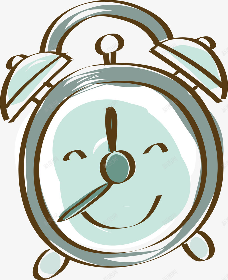可爱卡通闹钟png免抠素材_88icon https://88icon.com 卡通 可爱 手绘 闹钟