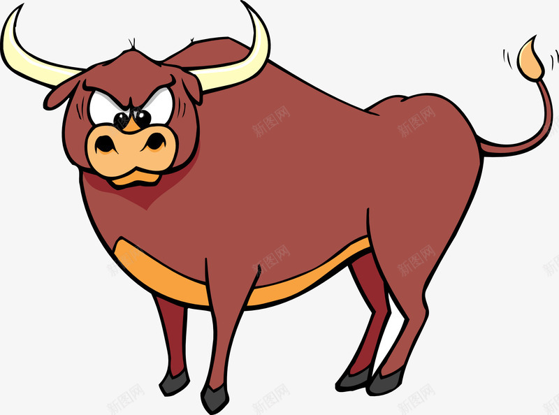 红色的愤怒公牛png免抠素材_88icon https://88icon.com 公牛 农场 动物 哺乳动物 家养 牛