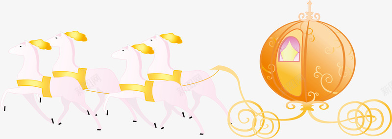 马车png免抠素材_88icon https://88icon.com Cinderella 南瓜马车 手绘卡通素材 灰姑娘 灰姑娘南瓜马车 马车