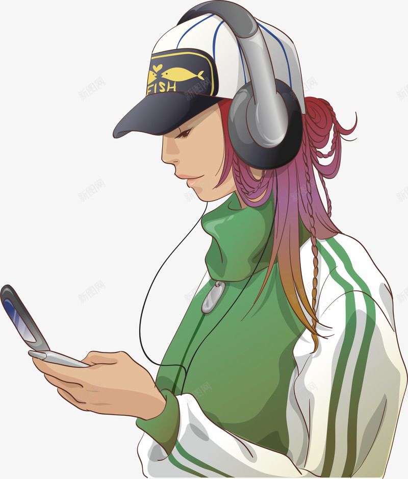 打电话的人矢量图ai免抠素材_88icon https://88icon.com 女孩 手机 打电话的人 矢量图 耳机 运动 运动耳机跑步挂耳式