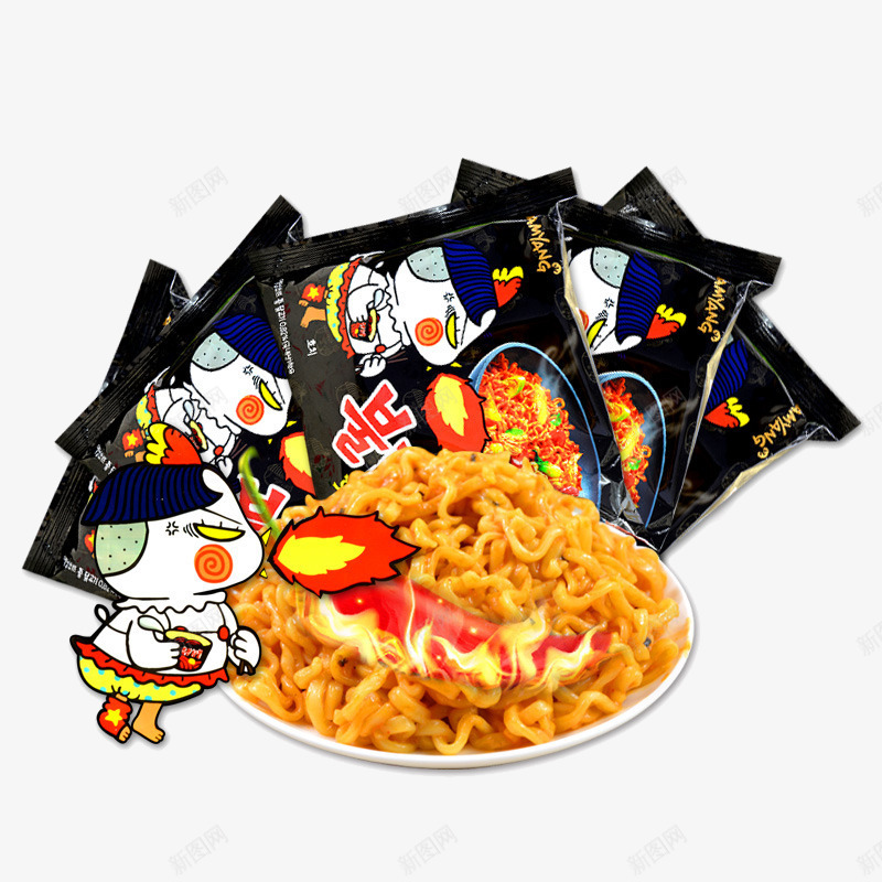 韩国香辣泡面png免抠素材_88icon https://88icon.com 产品实物 卡通 方便面