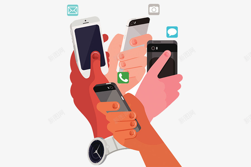 手机软件psd免抠素材_88icon https://88icon.com APP程序 人拿手机 智能 社交软件