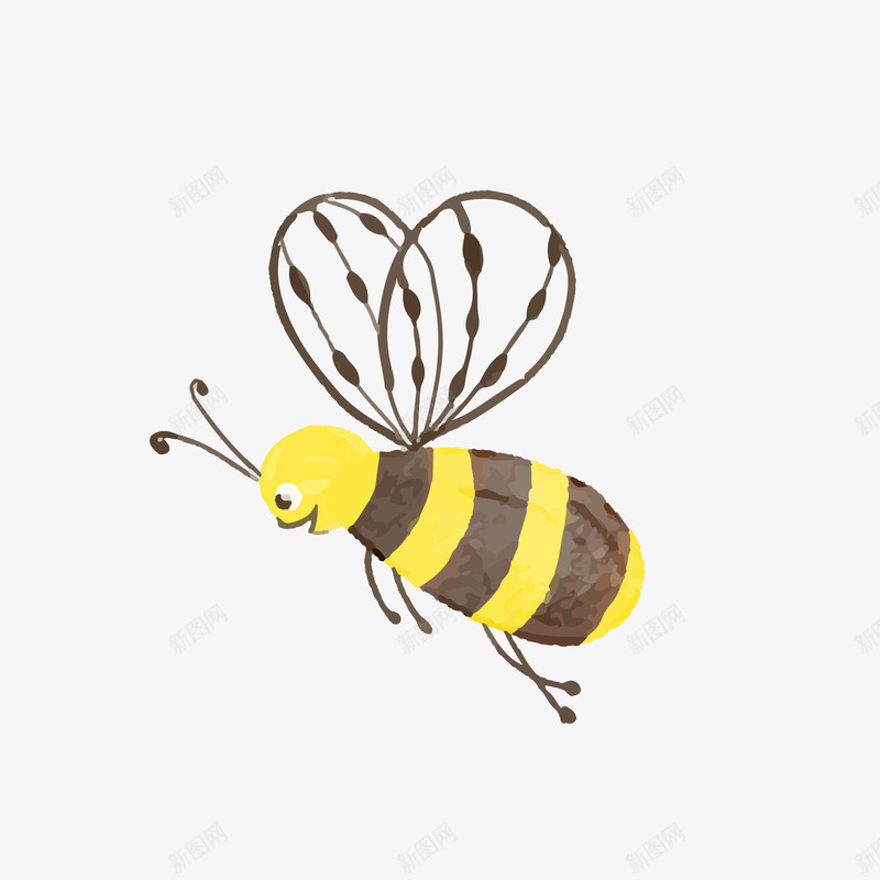 卡通水彩蜜蜂矢量图eps免抠素材_88icon https://88icon.com 卡通 卡通水彩 可爱卡通 可爱水彩 水彩蜜蜂 蜜蜂 矢量图