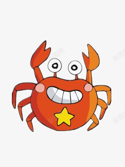 螃蟹走路横着走png免抠素材_88icon https://88icon.com 卡通 横行霸道 橙色 钳子