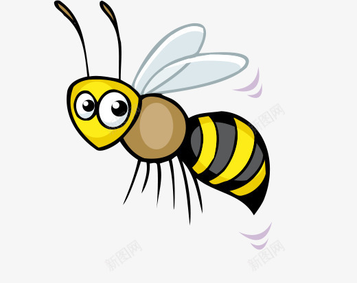 卡通蜜蜂瘦小侧面png免抠素材_88icon https://88icon.com 卡通 蜜蜂