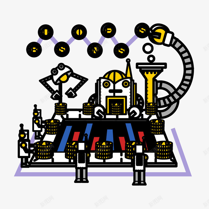 机器扁平化智能工厂矢量图eps免抠素材_88icon https://88icon.com 工厂 扁平化 智能 智能工厂 机器 素材 矢量图