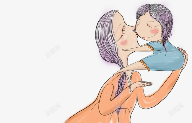 手绘漫画png免抠素材_88icon https://88icon.com 卡通漫画 快乐儿童 快乐女孩 韩式风格