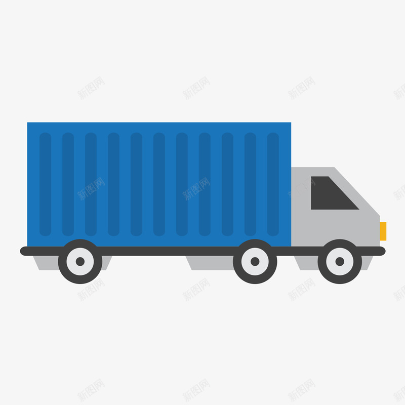 货车psd免抠素材_88icon https://88icon.com 一带一路 扁平化 火车 素材 蓝色