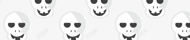 万圣节骷髅头装饰矢量图ai免抠素材_88icon https://88icon.com 万圣节 卡通骷髅 恐怖 白色 背景装饰 骨头 骷髅头 矢量图