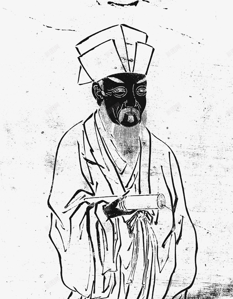白居易壁画像png免抠素材_88icon https://88icon.com 书画 画像 白居易 艺术